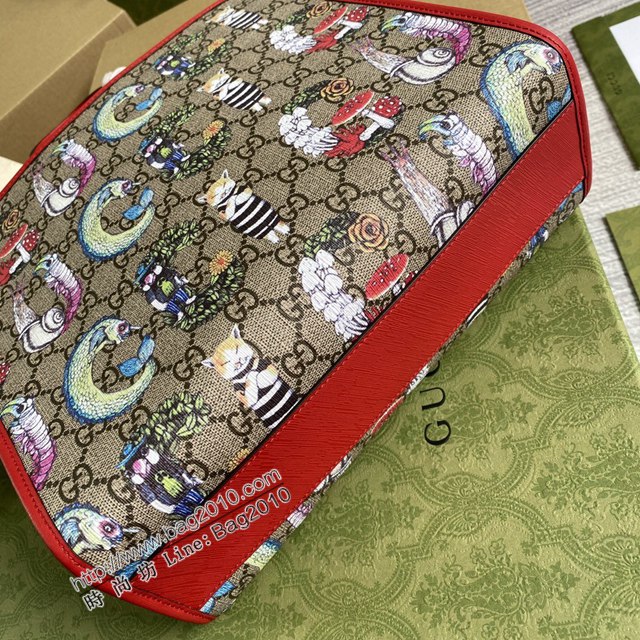Gucci新款女包 古馳GG系列2021新款兒童托特購包購物袋 Gucci方形復古手提袋肩背包 605614  ydg3224